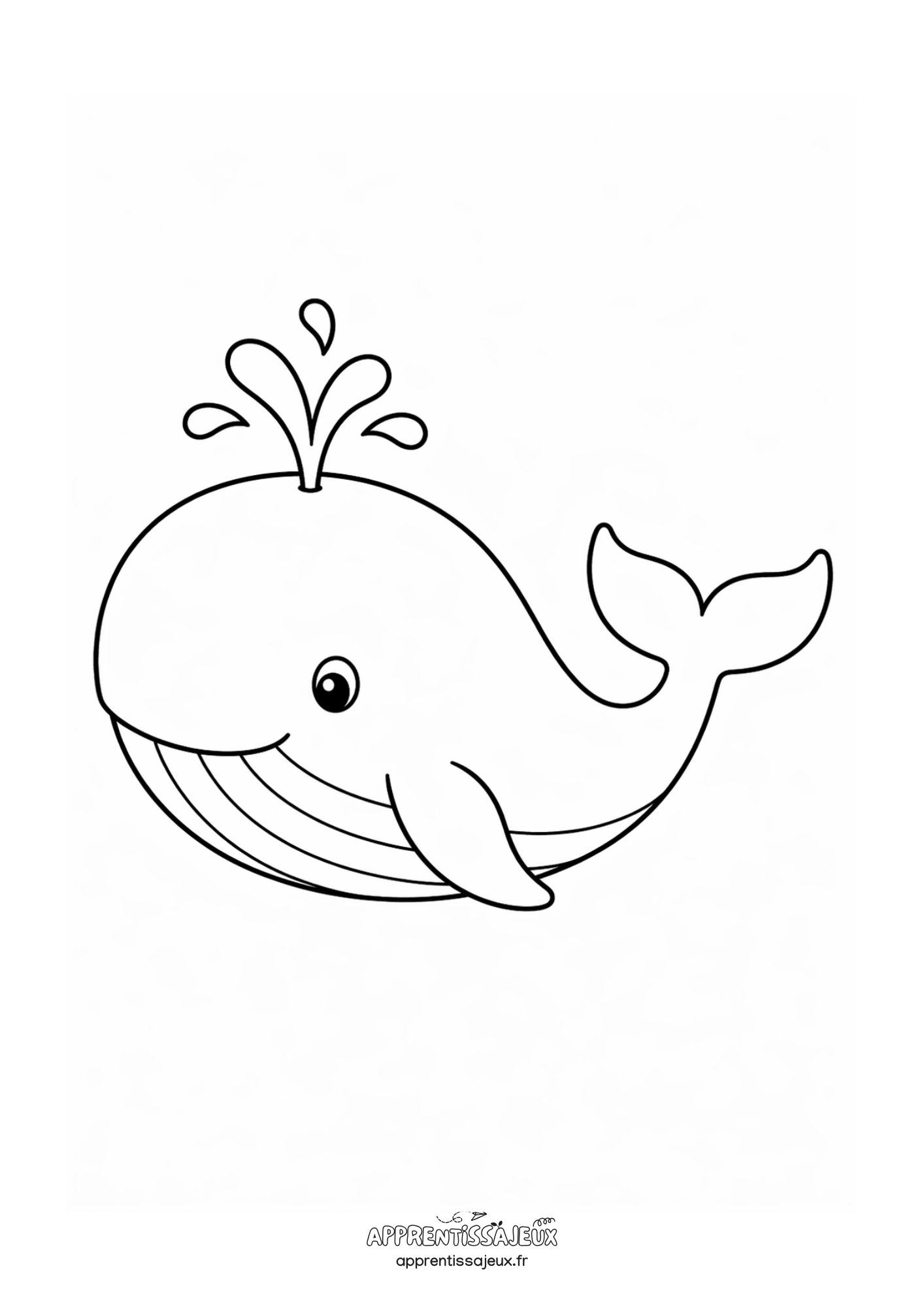 Coloriage à imprimer : Coloriage baleine
