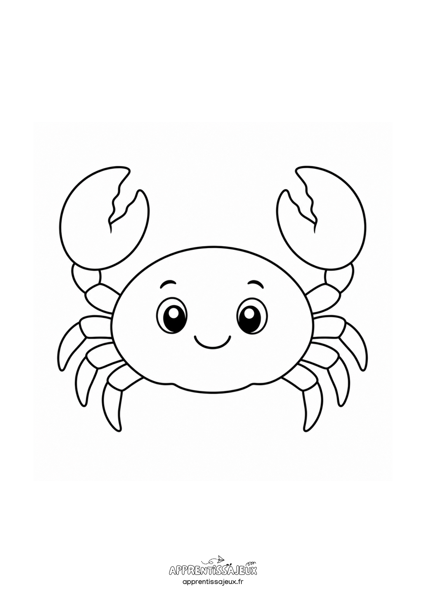 Coloriage à imprimer : Coloriage crabe