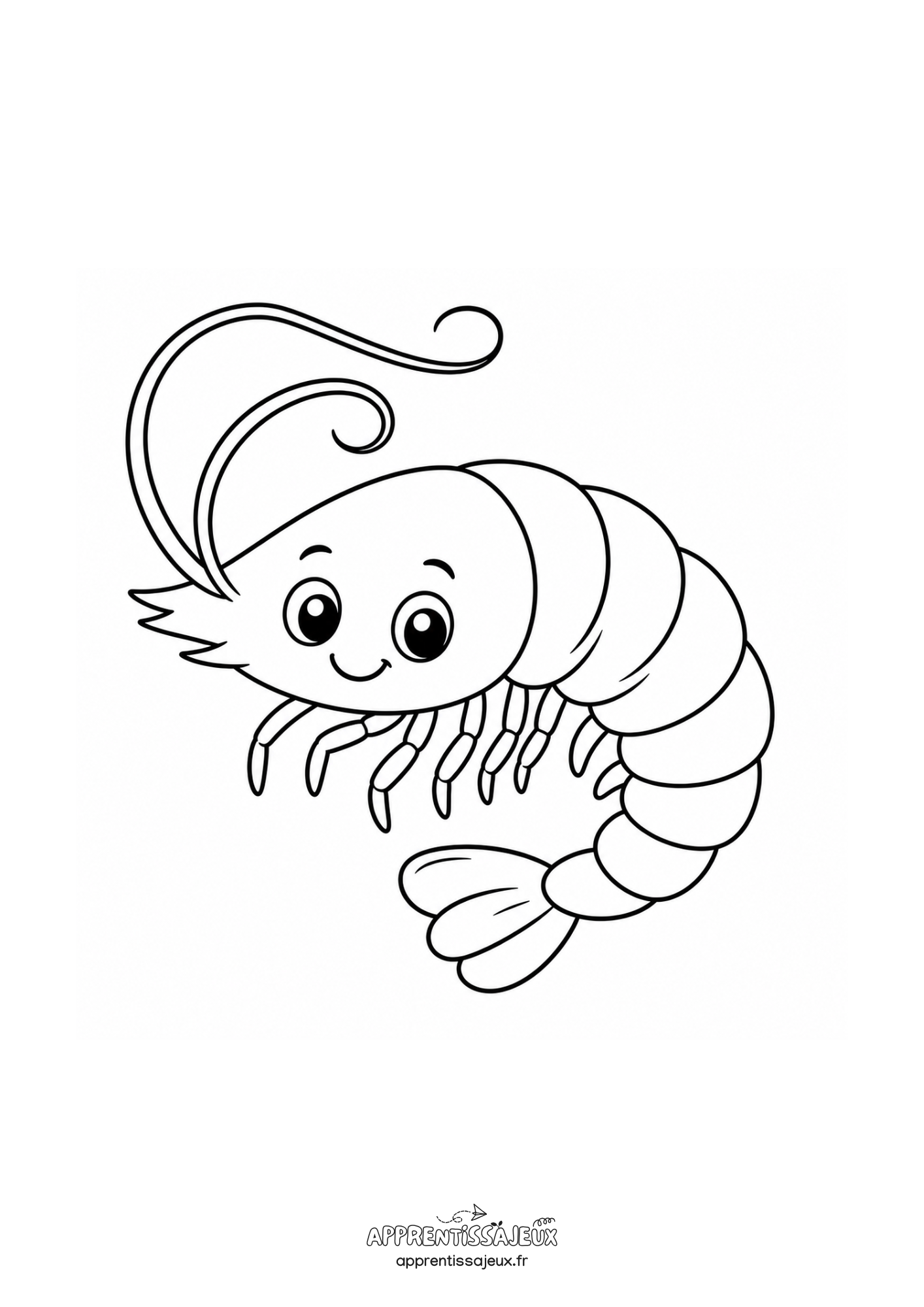 Coloriage à imprimer : Coloriage crevette