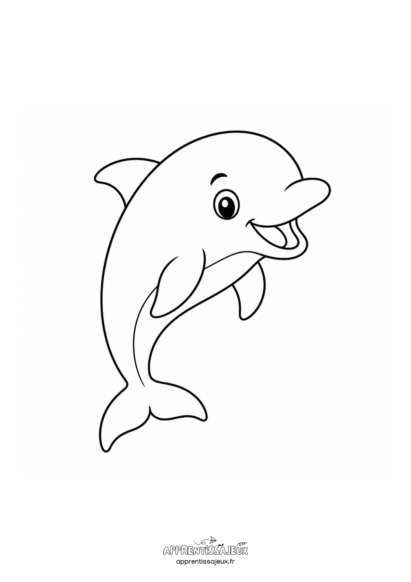 Coloriage à imprimer : Coloriage dauphin