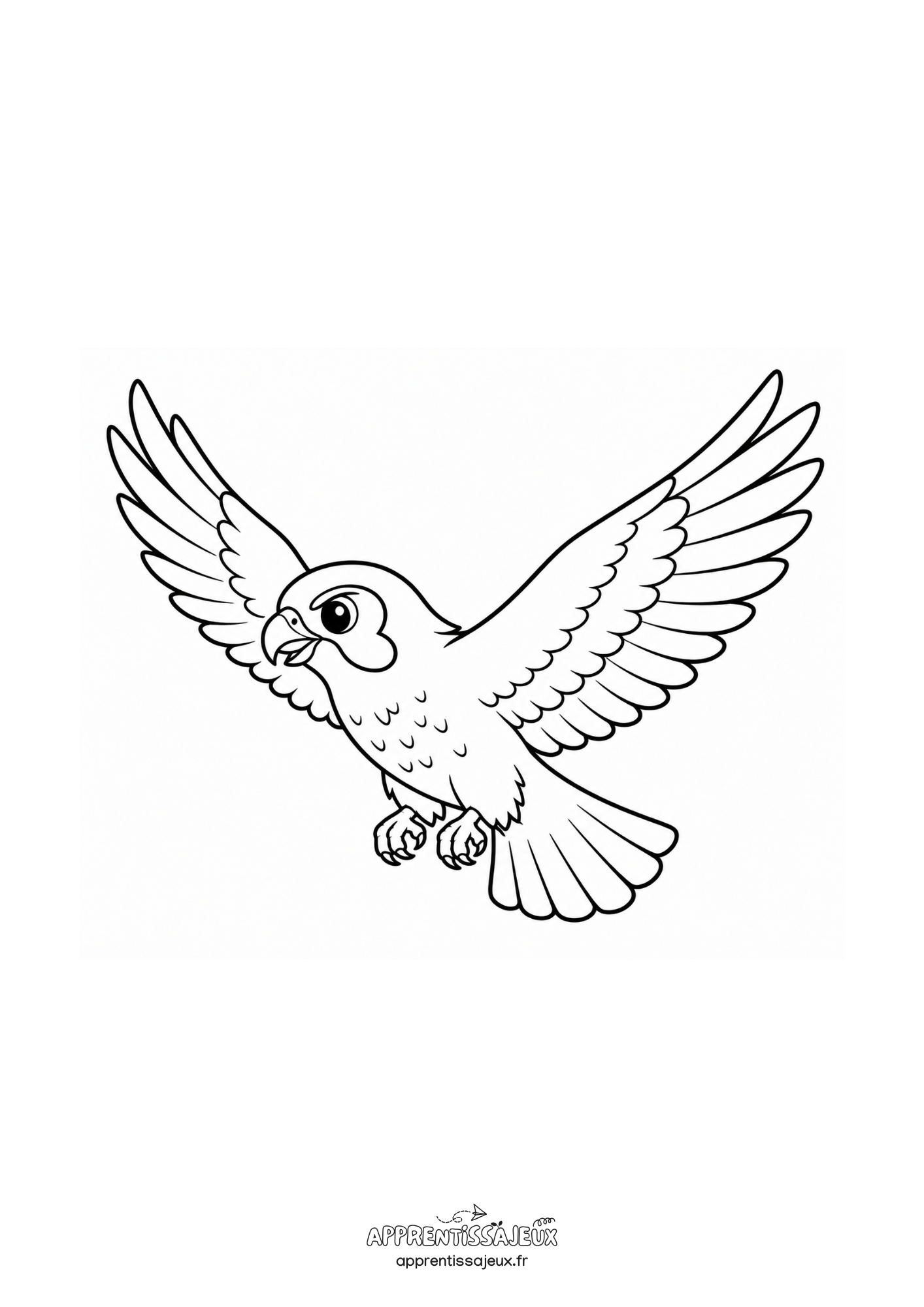Coloriage à imprimer : Coloriage faucon