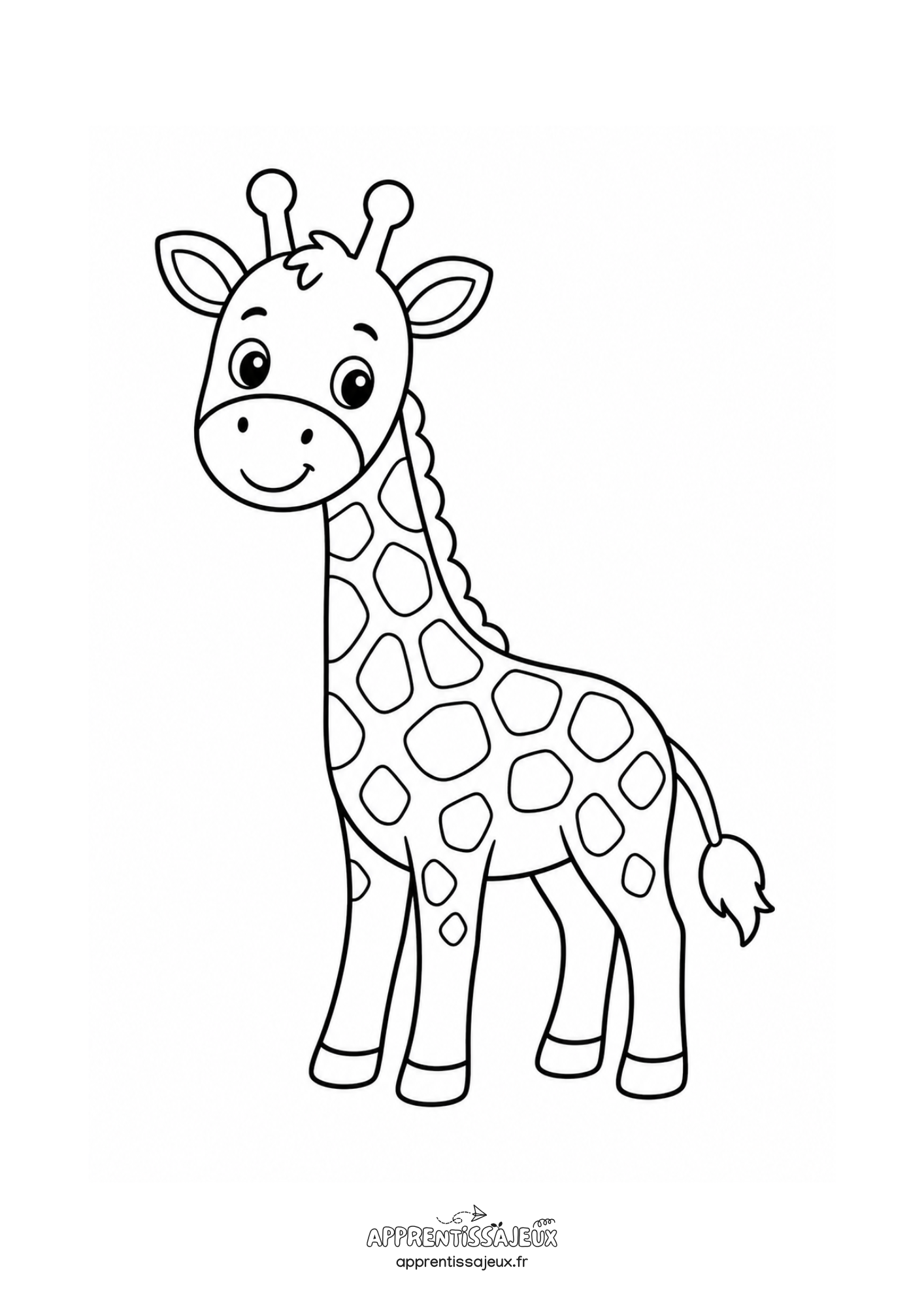 Coloriage à imprimer : Coloriage girafe