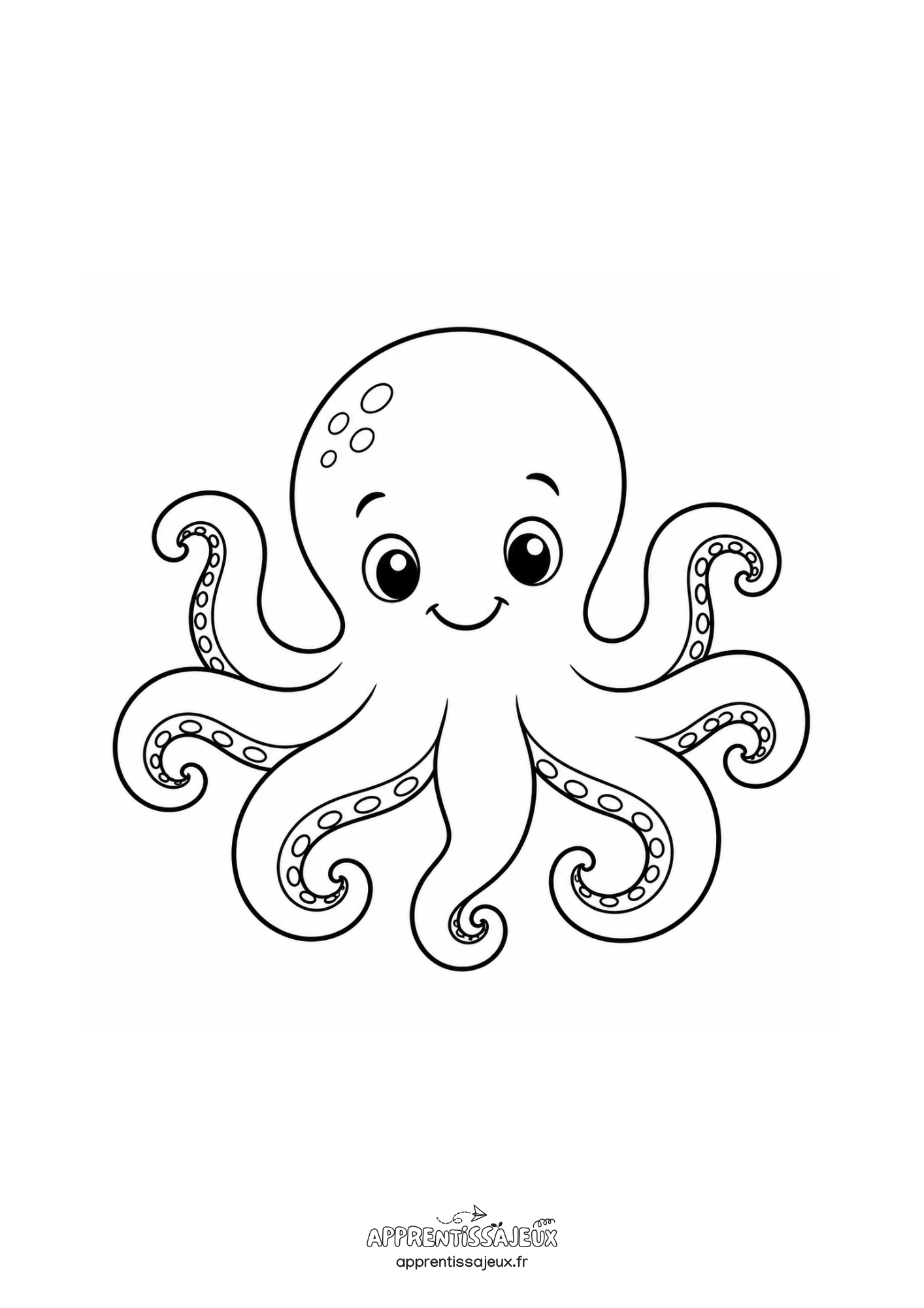 Coloriage à imprimer : Coloriage pieuvre
