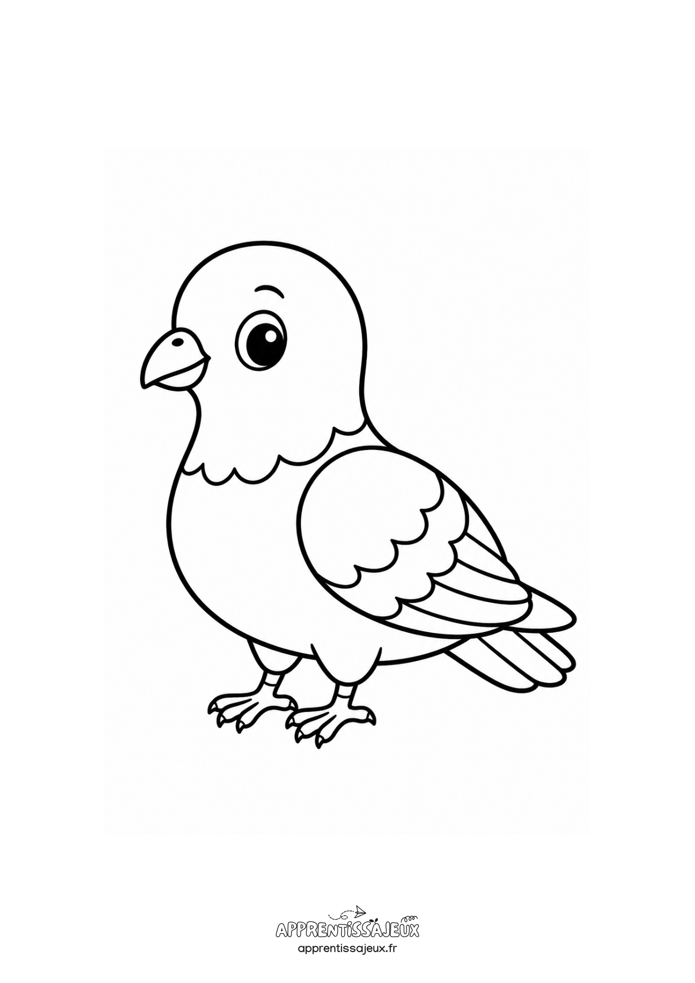 Coloriage à imprimer : Coloriage pigeon