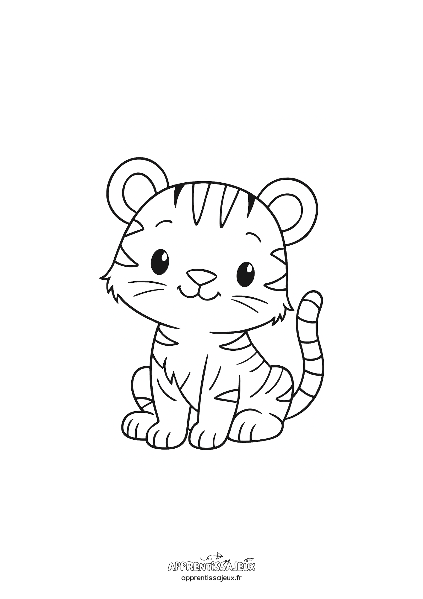 Coloriage à imprimer : Coloriage tigre