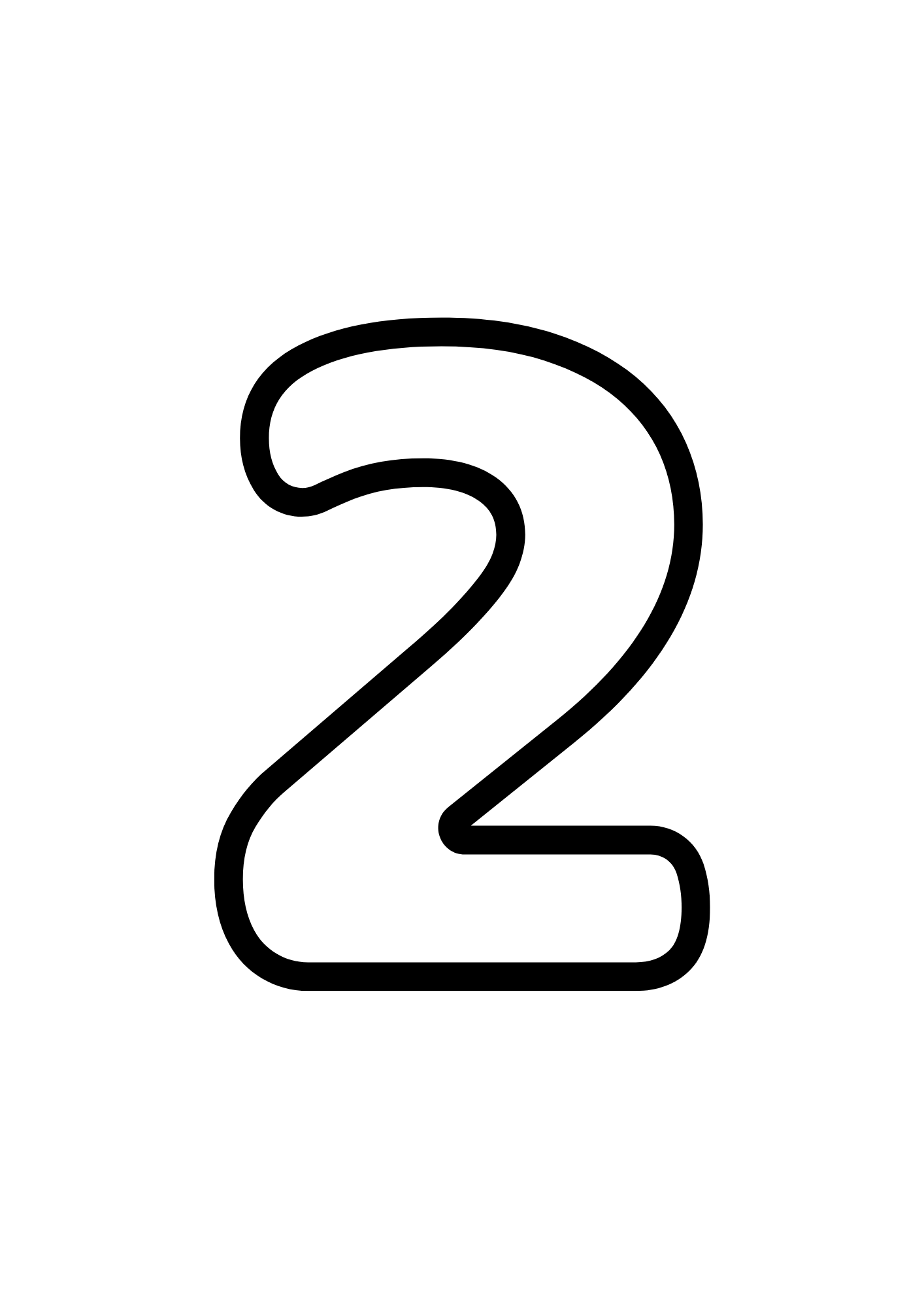 Coloriage à imprimer : Chiffre 2