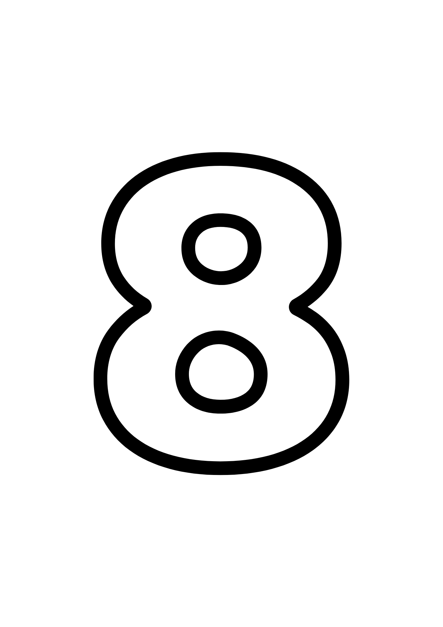Coloriage à imprimer : Chiffre 8