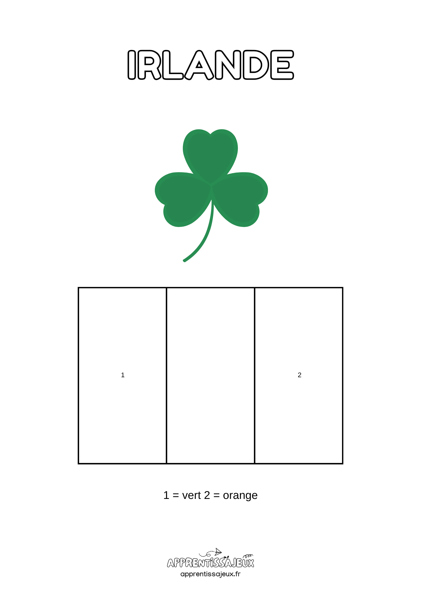 Coloriage à imprimer : Coloriage Irlande
