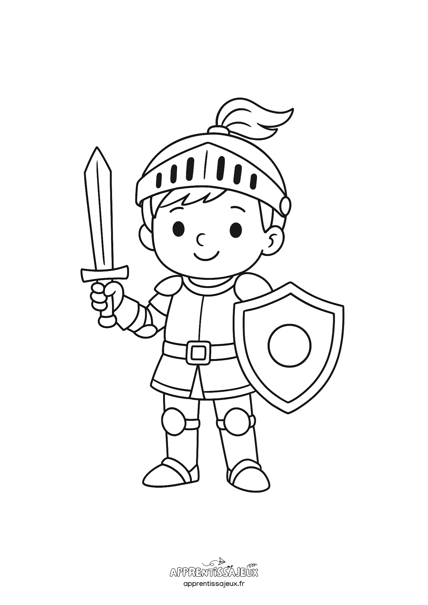 Coloriage à imprimer : Coloriage chevalier