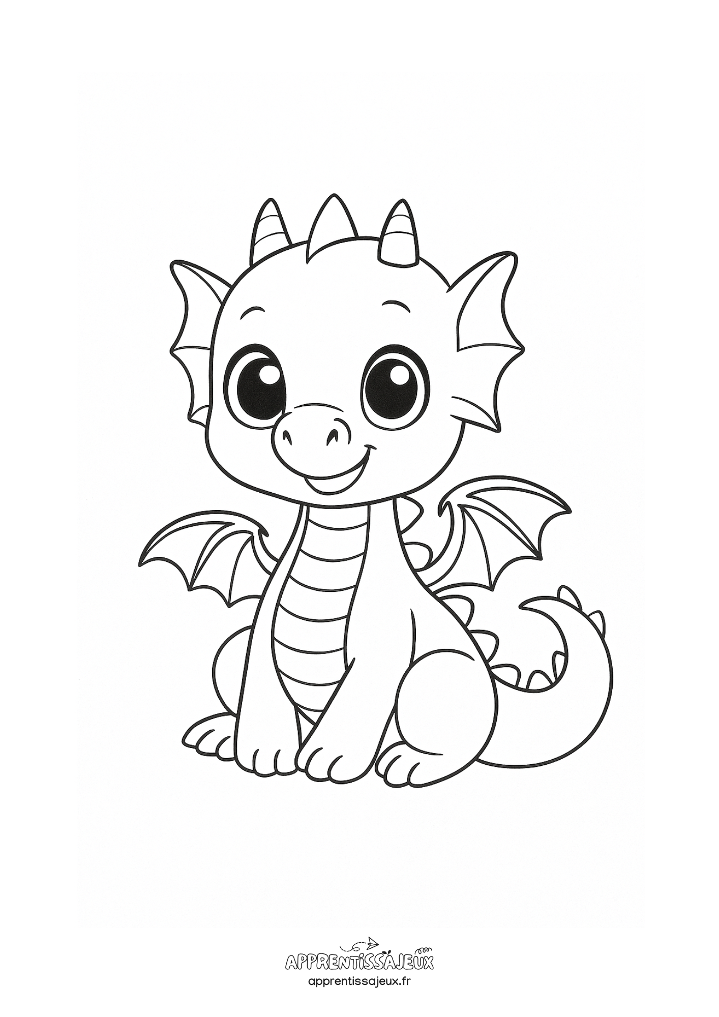 Coloriage à imprimer : Coloriage dragon