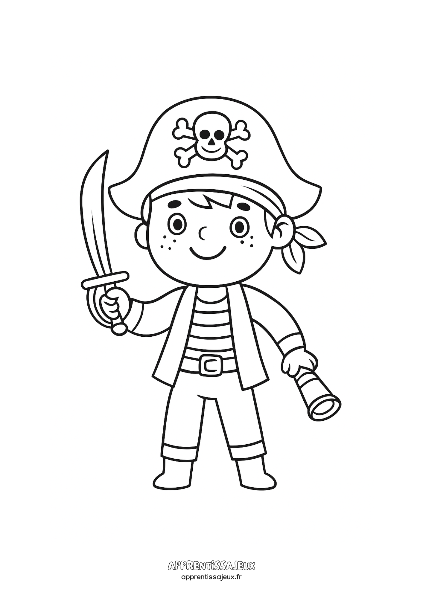 Coloriage à imprimer : Coloriage pirate
