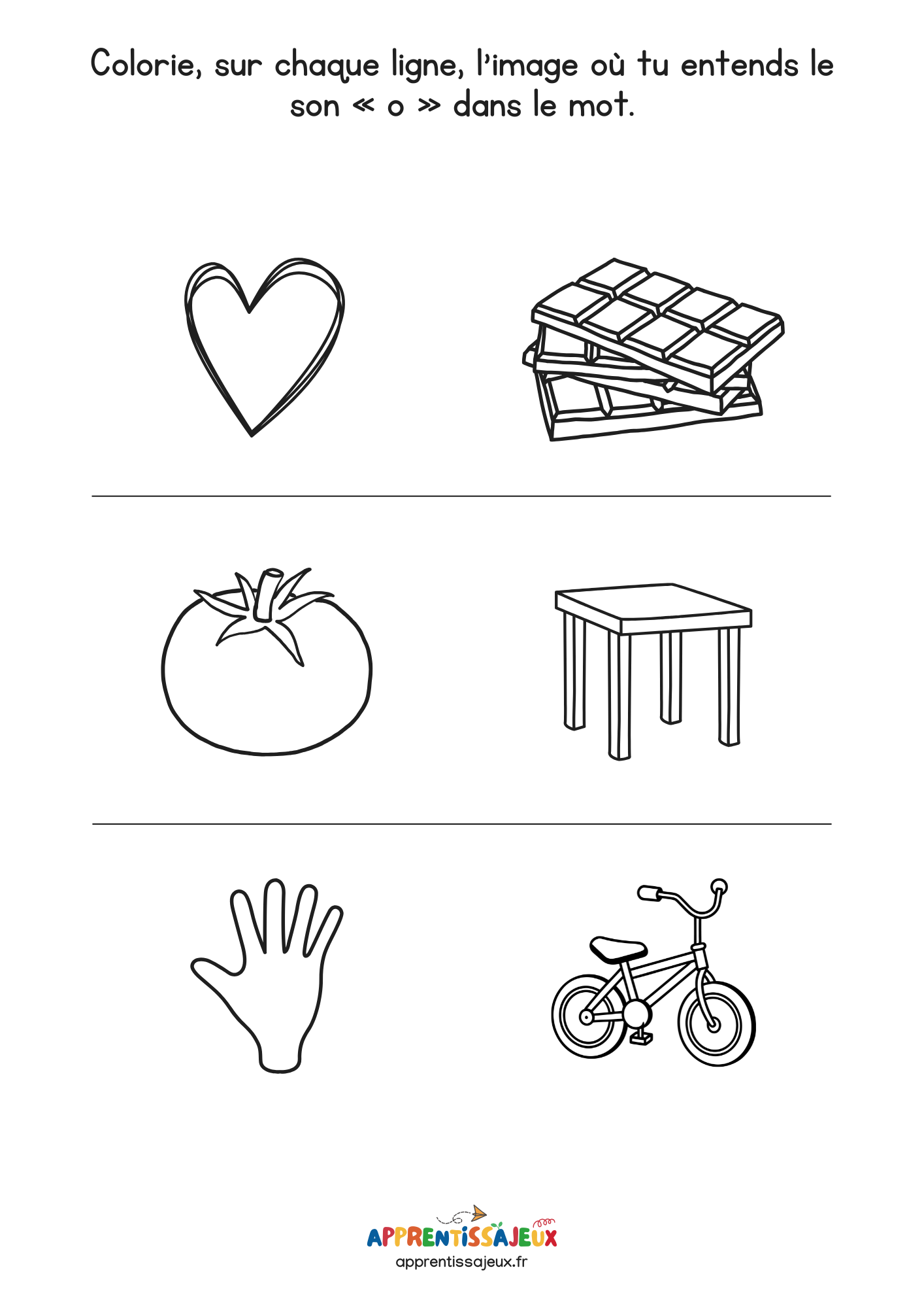 Ressource Petite section : Images avec O