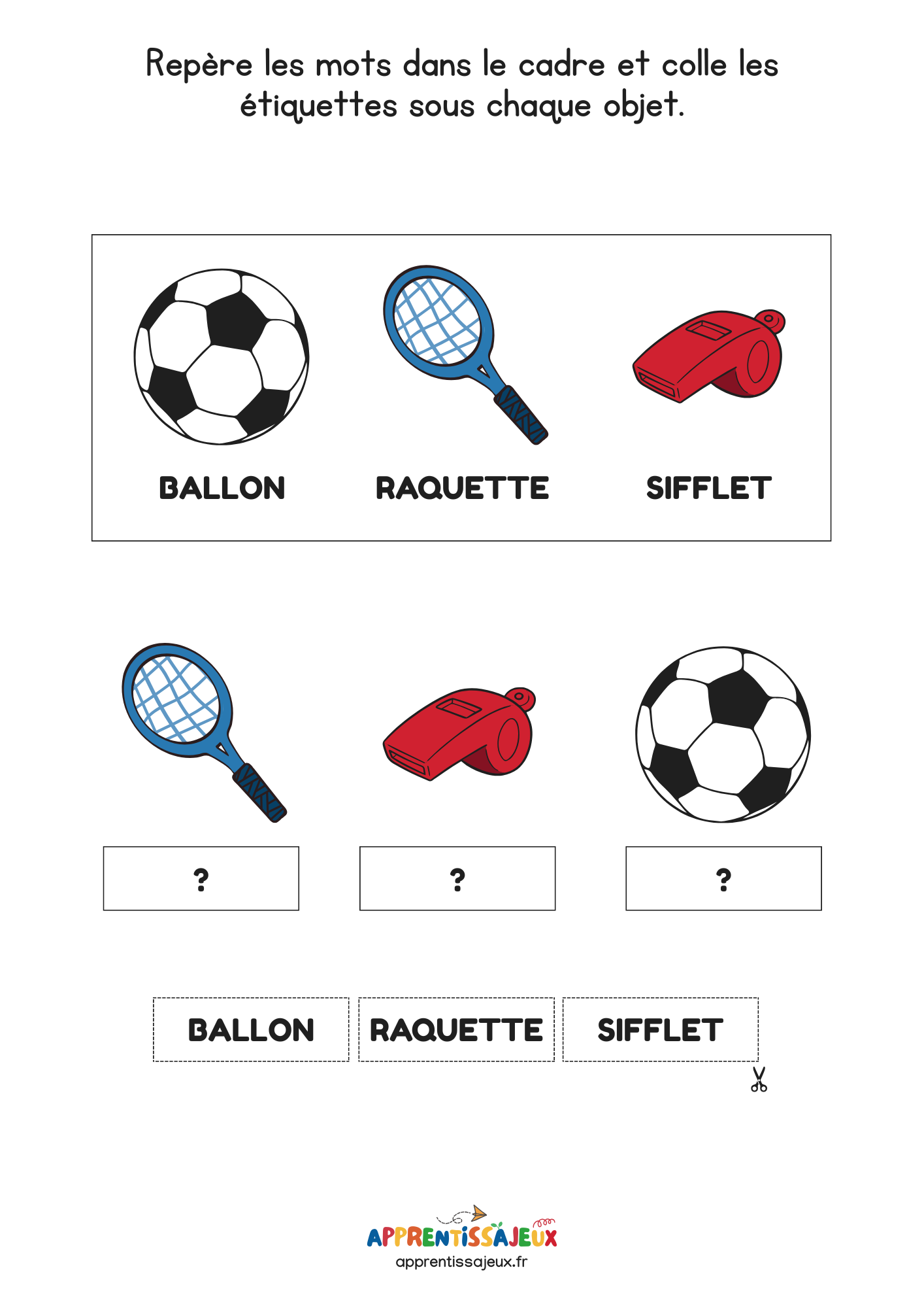 Ressource Petite section : Repérer les objets