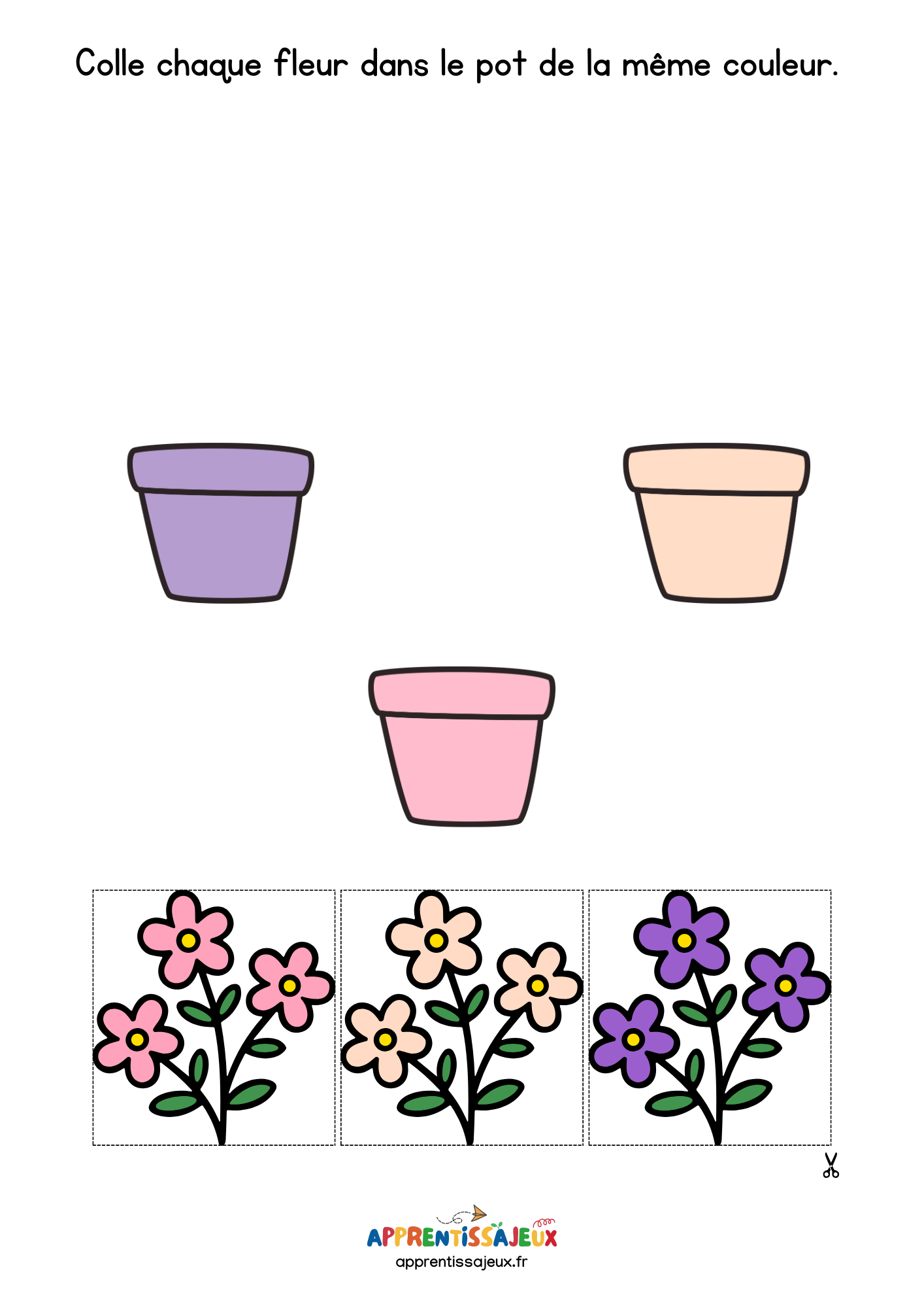 Ressource Petite section : Associer les couleurs