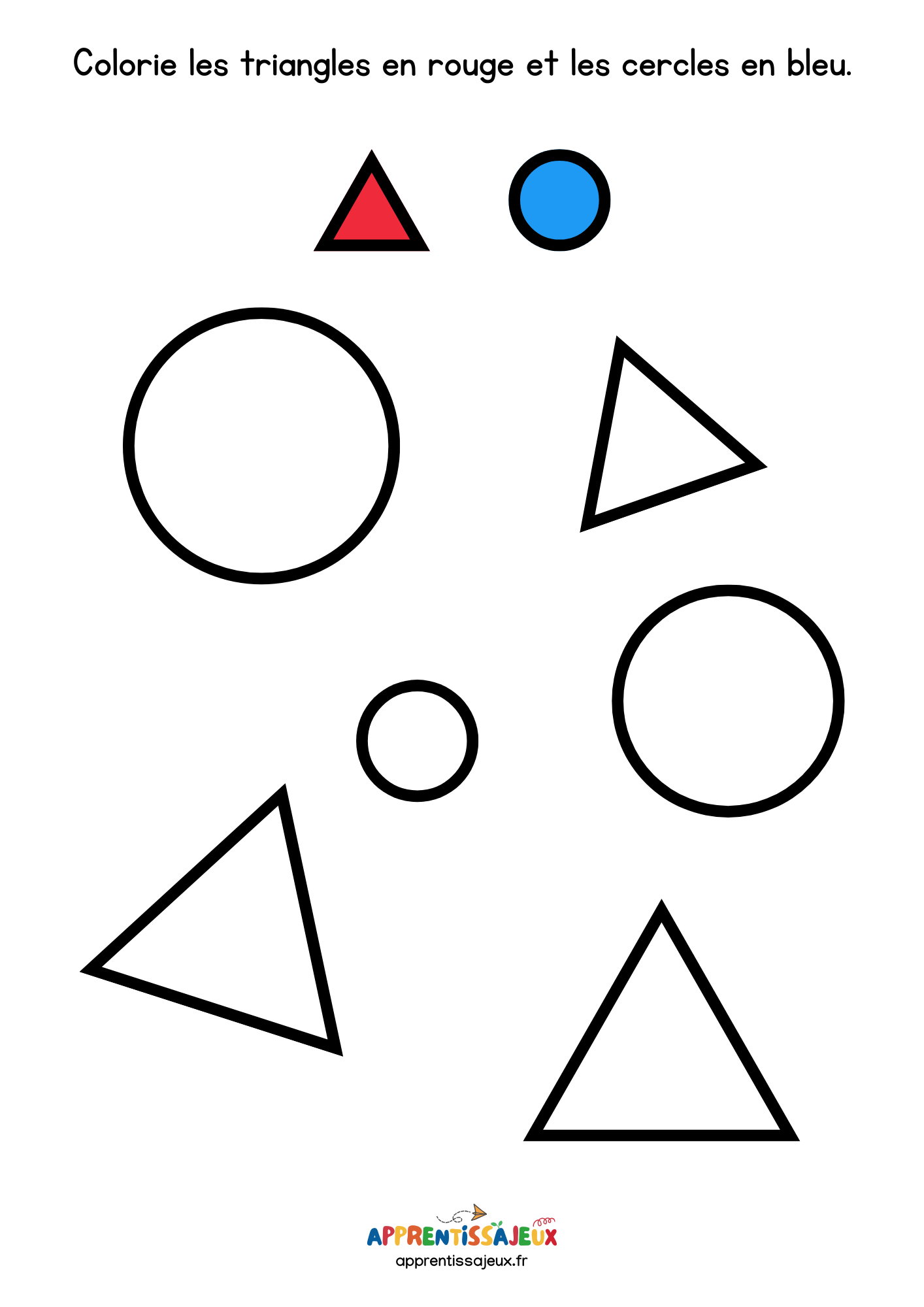 Illustration de Colorier les formes