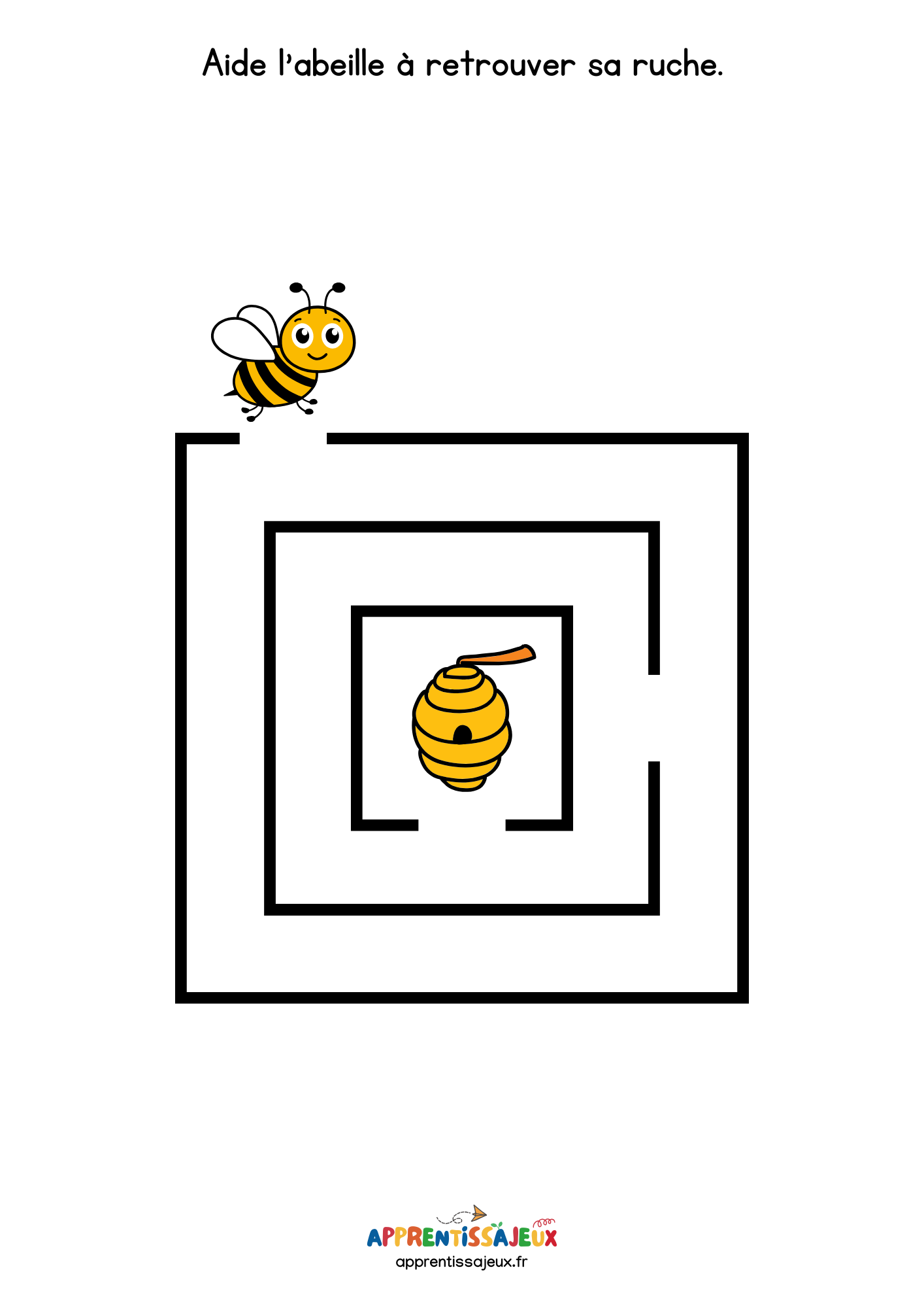 Illustration de Labyrinthe abeille