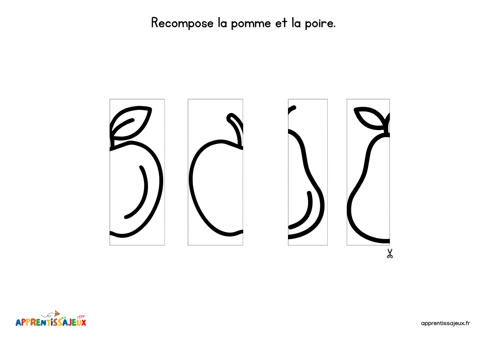 Ressource Petite section : Puzzle des fruits