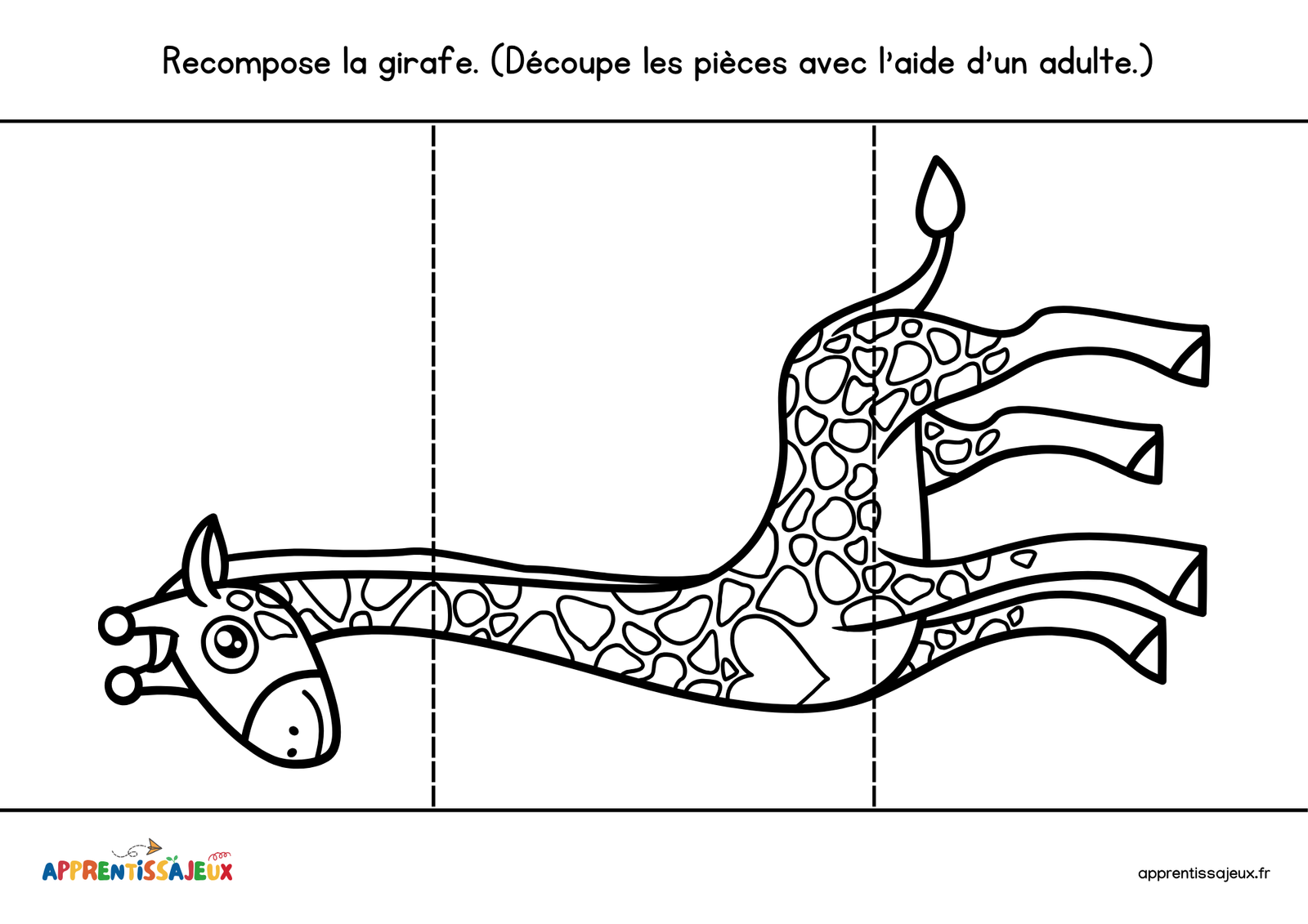 Illustration de Puzzle girafe